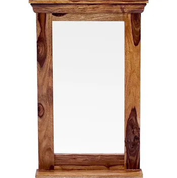 Zrcadlo LAKŠMI Jali z indického masivu palisandr, 60 × 90 - natural