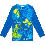CHLAPECKÉ TRIČKO modré Kugo GC9796 (Chlapecké tričko dlouhý rukáv)