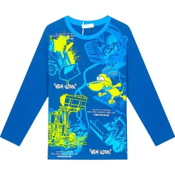 CHLAPECKÉ TRIČKO modré Kugo GC9796 (Chlapecké tričko dlouhý rukáv)