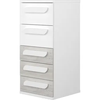 Dětská skříň Dětská komoda bílá, cascina Mety wave