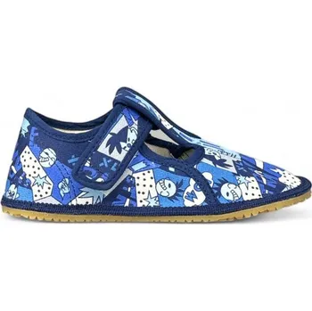 Chlapecké bačkory Chlapecké BAREFOOT domácí obuv HP Čechtín - Modrá - 27