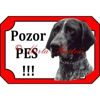 Cedulka německý ohař krátkosrstý černý bělouš 2 - Bez samolepicí vrstvy