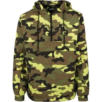 Pánská větrovka Bunda Urban Classics Pull Over Windbreaker - yellow-camo, XXL