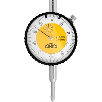 Úchylkoměr číselníkový KINEX/K-MET 0-10 mm/60 mm/0,01 mm - TOP QUALITY, ČSN&nbsp;25&nbsp;1811 (1155-02-110)