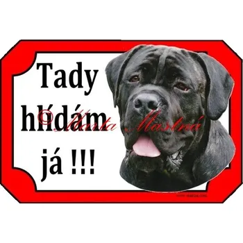 Cedulka cane corso tmavý - Bez samolepicí vrstvy