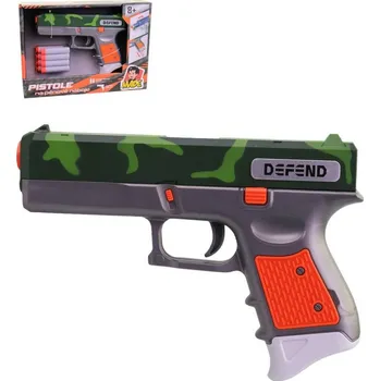 Dětská zbraň Pistole dětská army set se soft pěnovými náboji 8ks plast