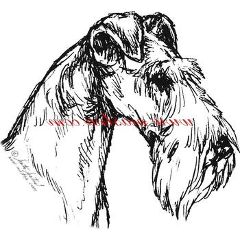 Samolepka foxteriér - archiv c646 - Malá - přibližně jako pohlednice