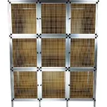 Kvalitní králíkárna z hliníku a HDF desek, 180cm, 9 samostatných kotců, boxů. Králíkárna 9 kotců, 150x48x180cm.