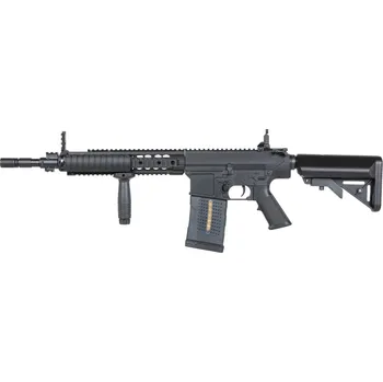 Airsoftová zbraň Airsoftová puška SR25K-P-N s výsuvnou pažbou- černá, ABS, A&K