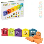 Cubika DŘEVO Baby stavebnice Domečky barevné set 30 dílků pro miminko