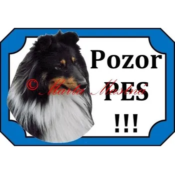 Cedulka šeltie trikolor - Bez samolepicí vrstvy