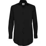 Košile pánská B&C Elastane s dlouhým rukávem - černá, XL (cs, B&C)