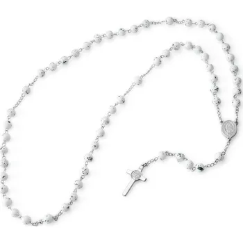 Náhrdelník Bílý růženec Panny Marie z Guadalupe - Fort Tempus