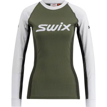 Dámské termo spodní prádlo Swix RaceX Classic Long Sleeve W olive / bright white - L