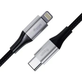 Mobilní telefon Datový kabel Allity AUC-01 USB-C/Lightning 1m 27W černý