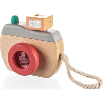 Dřevěná hračka Dětský fotoaparát ZOPA Dřevěný fotoaparát grey