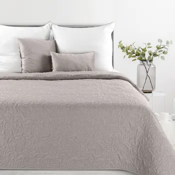 Přehoz na lůžko PŘEHOZ NA POSTEL LEN 4 200X220 CM ŠEDÝ