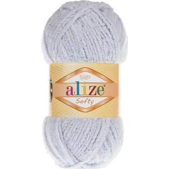 Příze Plyšová příze Alize Softy - světle šedá 416