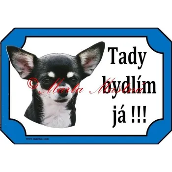 Cedulka čivava, chihuahua krátkosrstá čb 2 - Bez samolepicí vrstvy