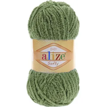 Příze Plyšová příze Alize Softy - zelená 485