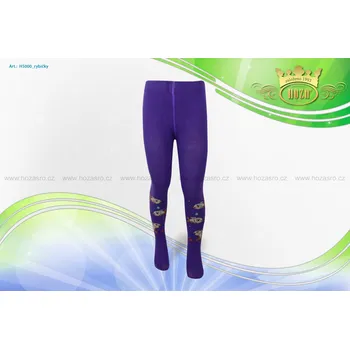 Hoza Dětské punčochové kalhoty - rybičky - H5000-n5 Barva: Fialová, Velikost: 92-98 cm / 1-2 roky