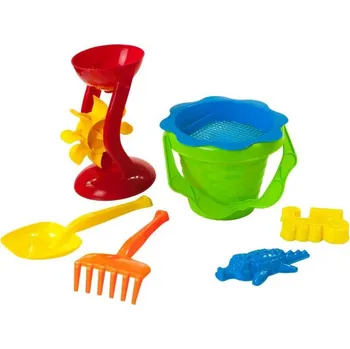 Hra na zahradu PL Baby pískový set kyblík vlnka s mlýnkem a formičkami 7ks