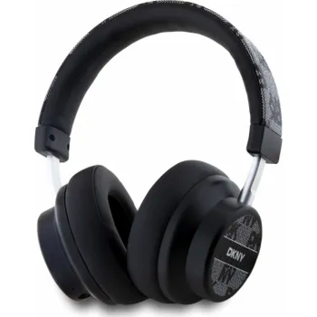 Sluchátka DKNY PU Leather Checkered Pattern Bezdrátová Sluchátka Black