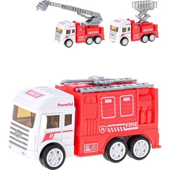 autodráha Auto požární vozidlo na setrvačník hasiči 3 druhy plast