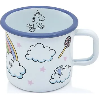 Hrnek d 8cm (0,37l) JEDNOROŽEC, smalt