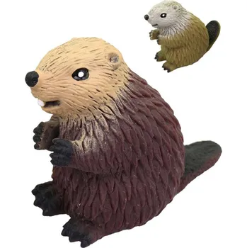 Figurka Zvířátko antistresové strečové natahovací bobr 2 barvy guma