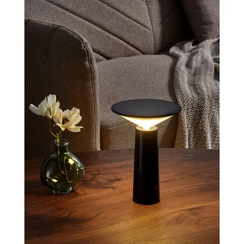 Lampička Stolní lampa černá kovová vnitřní venkovní moderní styl Beliani
