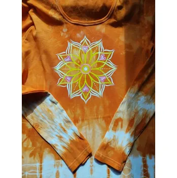 Dámské tričko Mandala Rozkvět oranžová