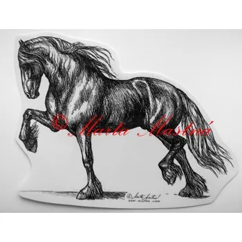 Samolepka frís, kůň, koně c244 - Malá - přibližně jako pohlednice