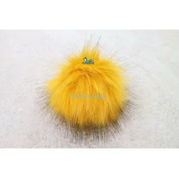 Příze Bambule Mia malá žlutá s černými konečky 4097NB