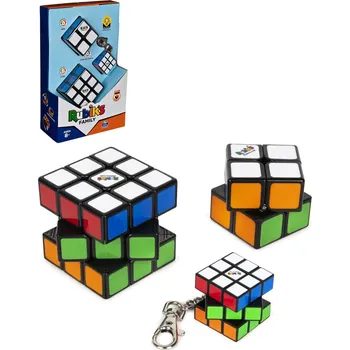 Hlavolam SPINMASTER Hra kostka Rubikova set 3ks s přívěskem originální hlavolam | 19763