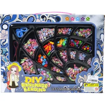 Dětské navlékací korálky Navlékací korálky barevné 35x27x3,5cm