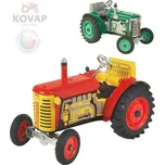 Kovap Traktor Zetor solo 1:25 kovový na klíček 3 rychlosti s převodovkou