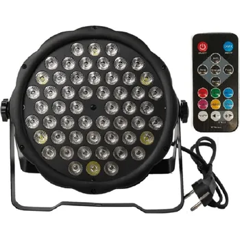 SOH LED PAR flat reflektor 54x 1 W RGBW, RF dálkový ovladač, DMX