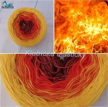 Příze Cherubínka 3 nitka 1000m Plamen