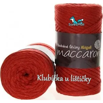 Příze Maccaroni Bavlněné šňůry 3 mm cihlově červená 12