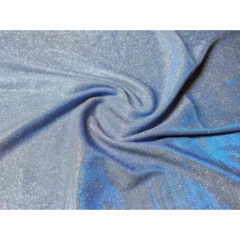 Třpytivý úplet - stříbrno modrý