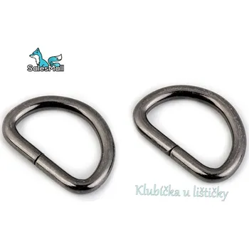 Polokroužek 25mm nikl černý