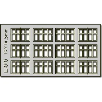 Modelová železnice okna 19 x 14,5 mm 12ks Proses PW-010
