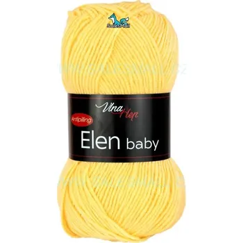 Vlna-Hep Příze Elen Baby 4186 - žlutá