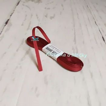 Stuha Český výrobce Taftová stuha 6mm 637 - bordó