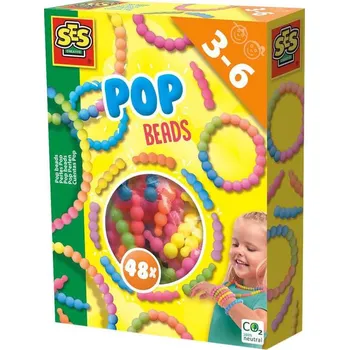 Dětské navlékací korálky SES Creative POP Korálky kreativní set tvoření náramků a náhrdelníků