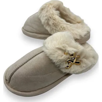 Dámské pantofle Dámské béžové domácí pantofle Barva: Béžová, Velikost: 39