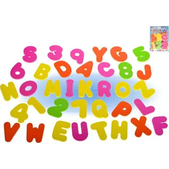 vodní stůl Písmena a čísla pěnová do vany 36 ks