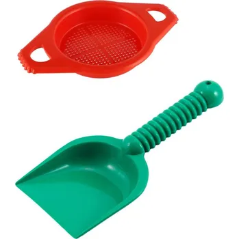 Hračka na písek Lori 211 Lopatka + sítko plastový set na písek mix barev