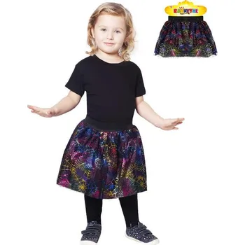 Karnevalový kostým KARNEVAL Sukně TUTU s pavučinami čarodějnická (3-7 let) KOSTÝM